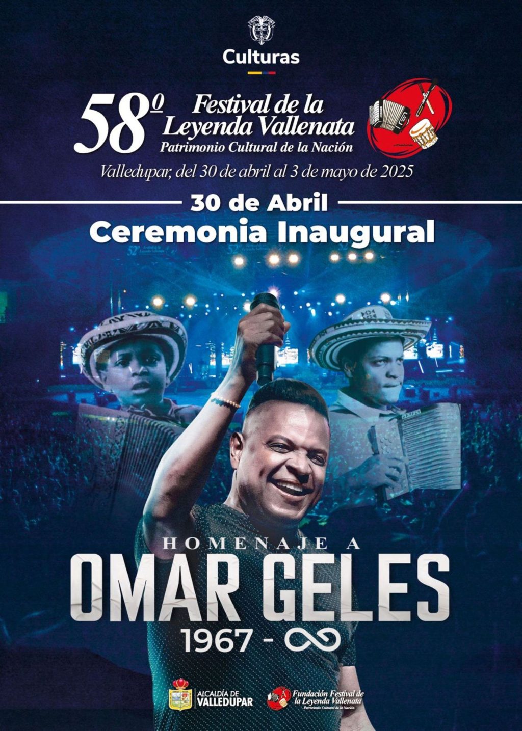 Ceremonia inaugural del 58 Festival de la Leyenda Vallenata